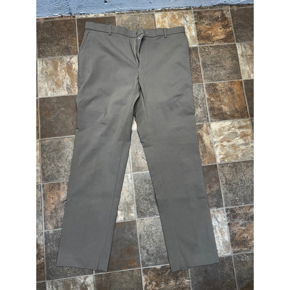 Tommy Hilfiger Mens Chino Pants 36x32 Tan Stretch Flat‎ Front Straight Leg pans